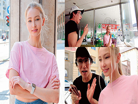 世界共通のBody Language 積極的にもほどがある!コンビニでGETした快楽主義ドスケベ金髪美女をハメ倒す! サンプル動画サムネイル